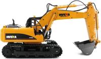 Excavadora RC multifuncion HUINA 1535-1 2.4GHZ 1:14 RTR con pala, martillo y gancho metálico + batería gratis