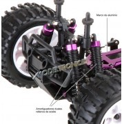 Coche Monster 4x4 1/10 Brontosaurus HSP escobillas Lipo 2S-3S