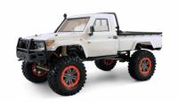 AMEWI 22434 AMXRock RCX10P Escala Crawler Pick-Up 1:10 2.4GHz RTR, blanco 6 canales, bloqueos de diferencial, ¡2 velocidades!