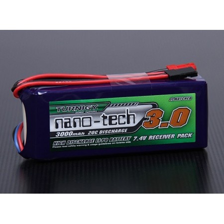 Batería Nanotech 3000mAh 2S (7,4V)2P 20-40C