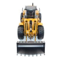 Cargadora HUINA 1583 V4 PRO Bulldozer Retroexcavadora 1/14 metal profesional 10 canales RTR 583 con bateria extra