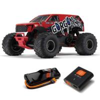  ARRMA ARA3230ST2 GORGON 4X2 MEGA 550 RTR rojo con cargador inteligente Spektrum S120 USB-C y batería de 8,4 V 3300 mAh