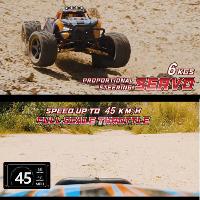 Coche MONSTER Wltoys 104009 resistente RTR 4x4 escala grande 1:10 con batería LIPO 45km/h