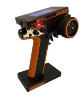 DF-Models 3163 DF-4S PRO Crawler 1:10, distancia entre ejes de 313 mm, 2,4 GHz RTR, amarillo en caja de transporte