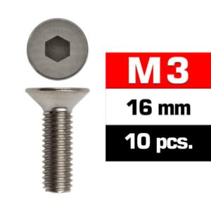 TORNILLOS M3X16MM AVELLANADO ULTIMATE 10 UNID