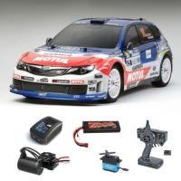 Tamiya 58528BLSET Subaru Impreza WRX STi Team Arai XV-01 sin escobillas conjunto completo
