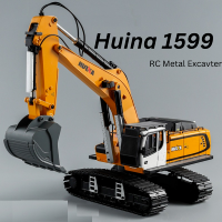 EXCAVADORA RC PROFESIONAL METALICA HUINA 1599 2.4GHZ 1:14 RTR + BATERIA EXTRA 599