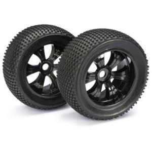 Wheel Set LP Truggy Dirt schwarz 1:8 (2 pcs)