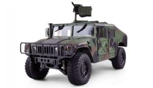 Camión militar estadounidense AMEWI 22420 4x4, escala 1:10, camuflaje parcial, metal, RTR, 16 canales, control remoto, ejes de portal impermeables