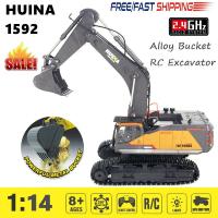 EXCAVADORA HUINA 2,4Ghz 1592 HUINA VOLVO CON BATERIA EXTRA