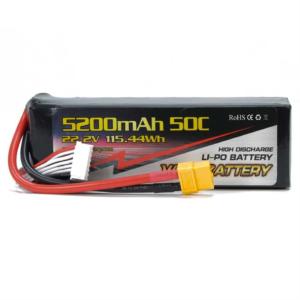 BATERÍA LIPO 22.2V(6S) 5200MAH 50C CONECTOR XT60