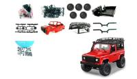 AMEWI 22380 Vehículo todoterreno 4WD Rock Crawler kit 1:12, rojo